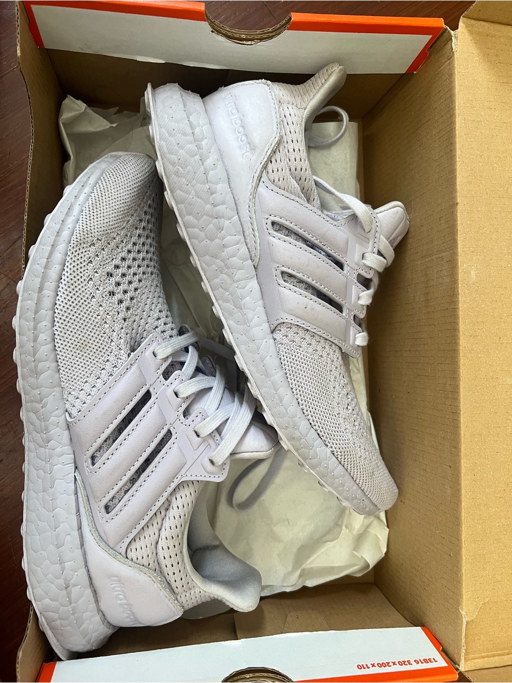 Women's 6.5 adidas Lavender/gray Knit Running Sneakers